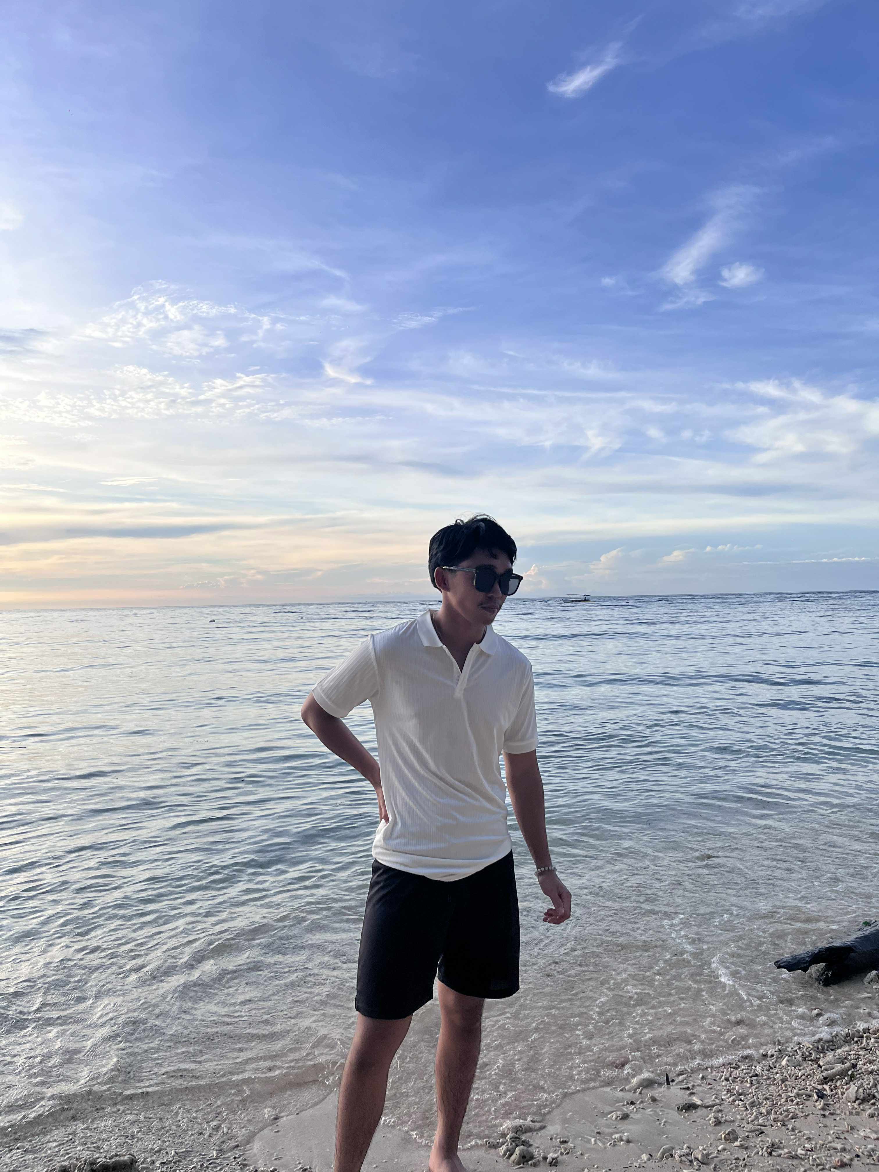 Standing by the ocean